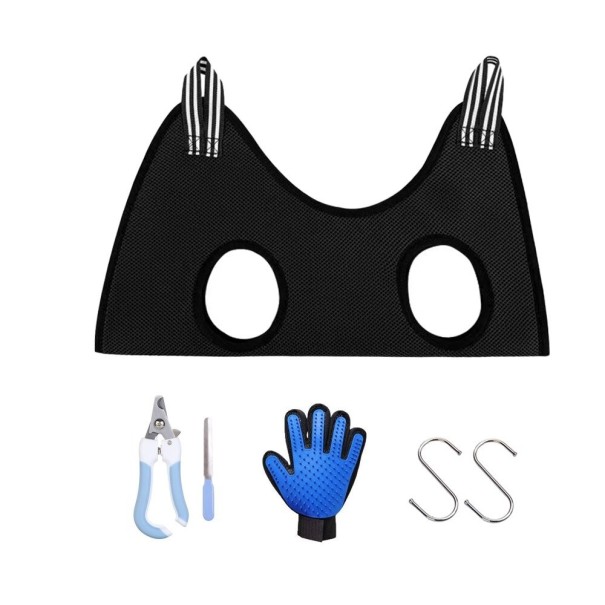 Cat Grooming and Hanging Set 2 - 6 kg black