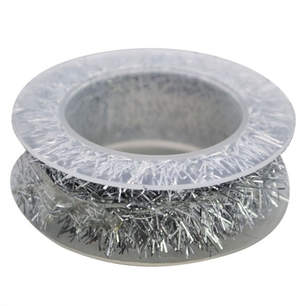 Catena di Natale colorata argento