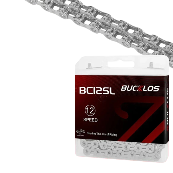 Catena per bicicletta a 12 velocità 1/2" x 11/128" 116 maglie vuota ultraleggera con giunto rapido MTB strada Shimano Sram argento