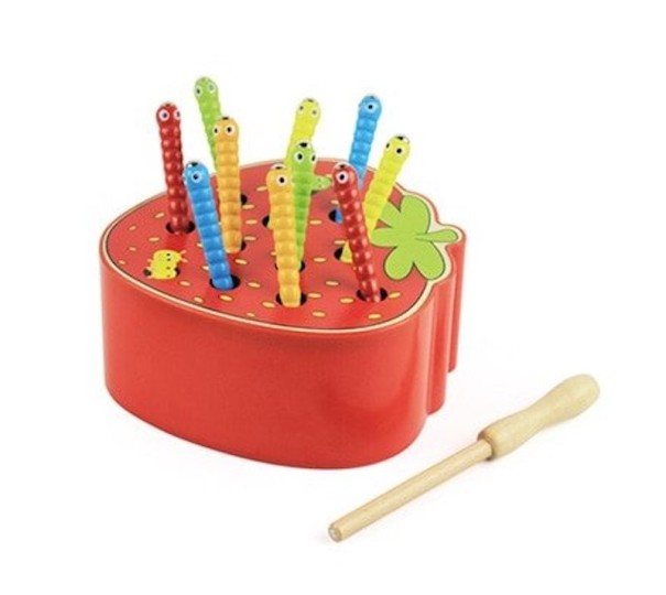 Cattura dei vermi per bambini rosso