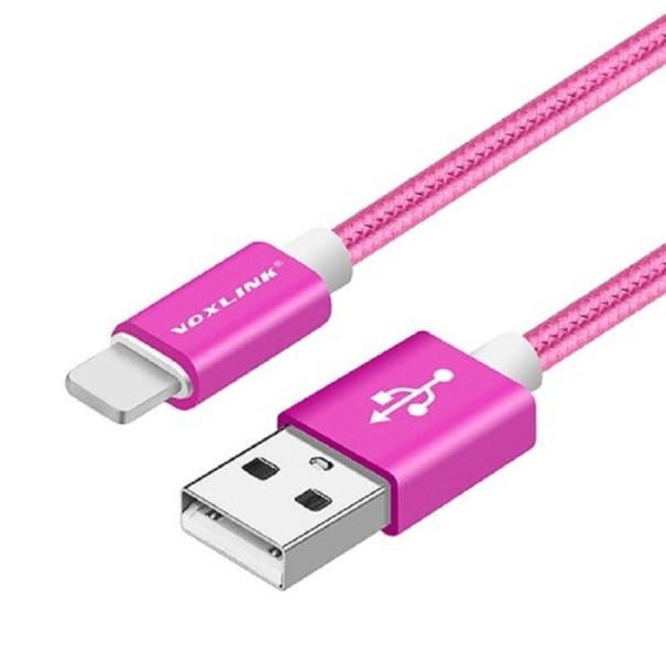 Cavo dati per Apple Lightning a USB 10 pz rosa scuro 1 m