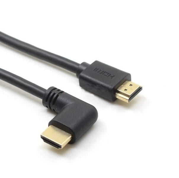 Cavo di collegamento HDMI 2.0 angolato M/M 15 cm 2