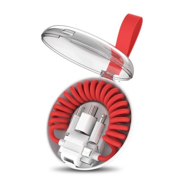 Cavo elastico USB / Micro USB rosso