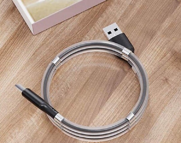 Cavo USB a Micro USB / USB-C con magneti nero 1