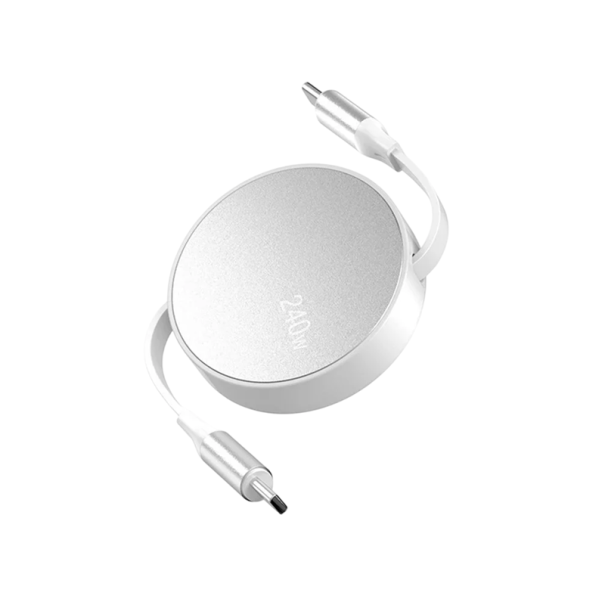 Cavo USB C a USB C 240W 6A PD con ricarica rapida e dati per telefoni, tablet e laptop bianco