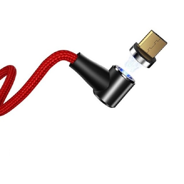 Cavo USB magnetico angolato K618 rosso 1 m 3