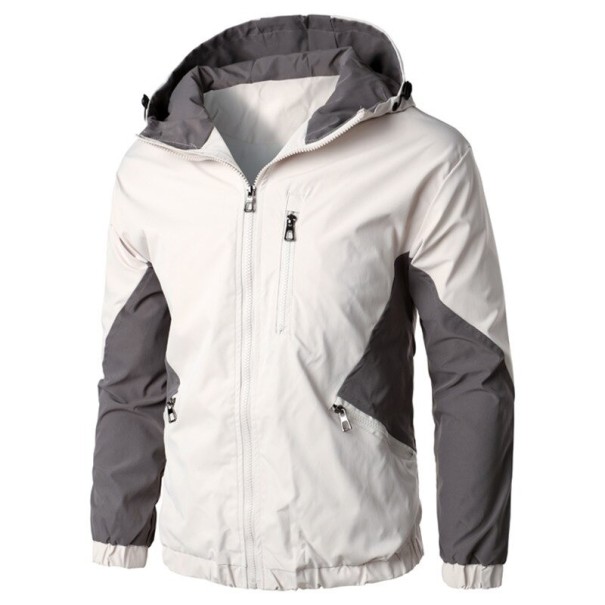 Cazadora bomber de otoño para hombre S111 blanco 3XL