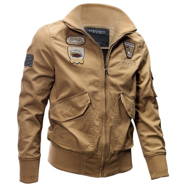 Cazadora bomber para hombre F1303 marrón claro XXS