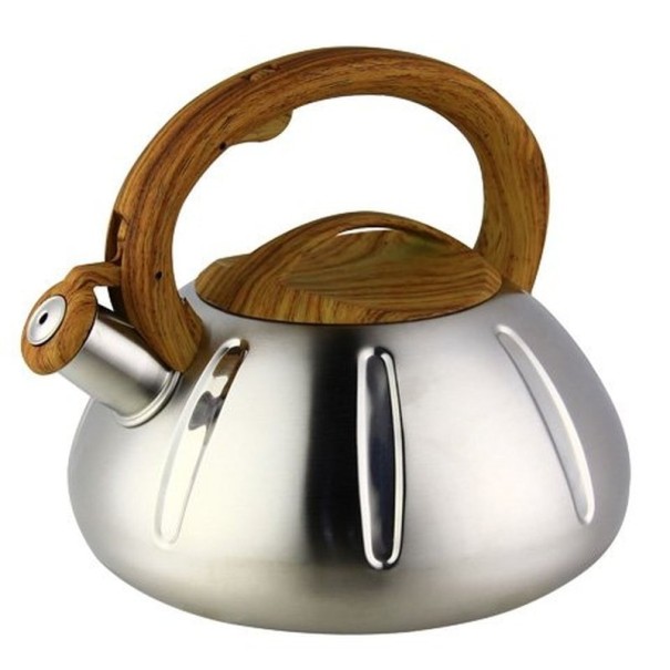 Ceainic din inox cu mâner din lemn S