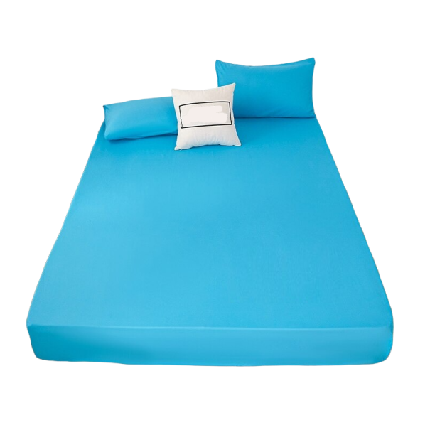 Cearceaf de pat de o singură culoare 90 x 200 cm albastru deschis