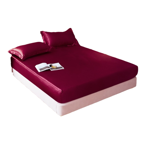 Cearşaf satinat 90 x 200 cm burgundy