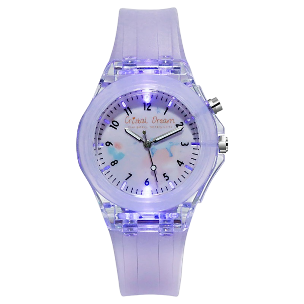 Ceas analog pentru copii violet