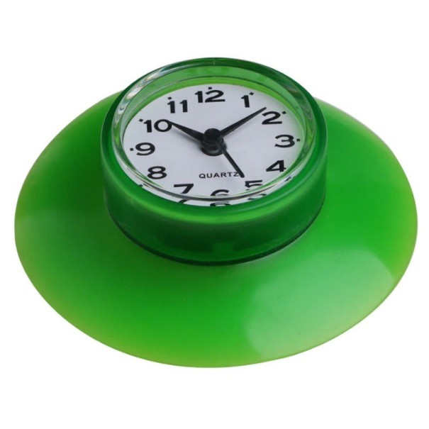 Ceas de perete cu ventuză verde