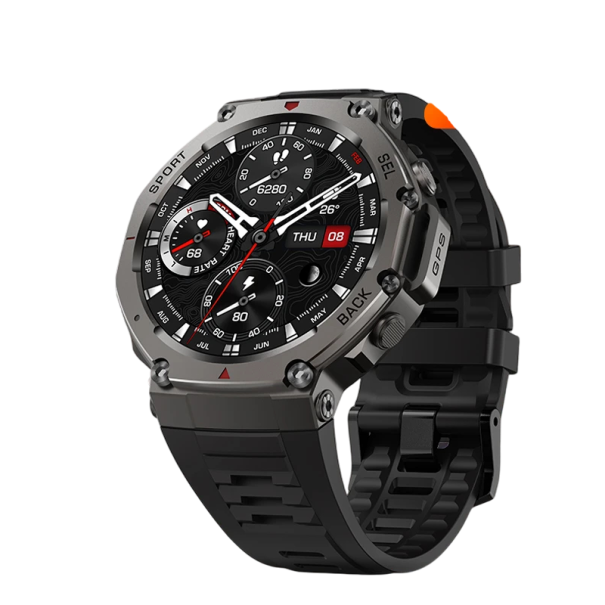 Ceasuri inteligente militare rezistente la apă 48 mm 260 mm lungime totală Monitorizare pași distanță calorii activitate negru