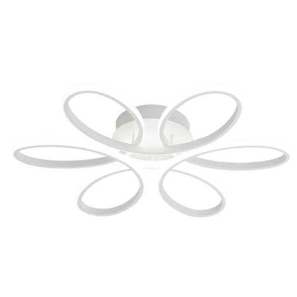 Ceiling LED Light in the Shape of a Flower 30 cm Modern Design Black and White Decorative Lamp Diameter 30 cm Cool White Light 12W LED Lighting white
