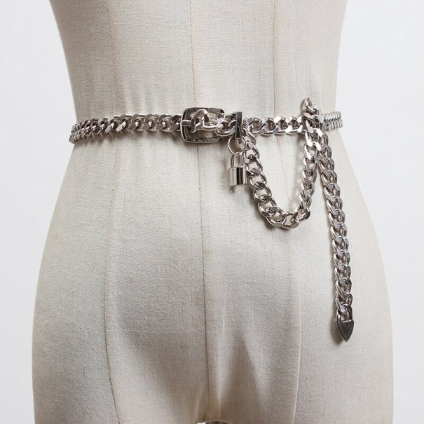 Ceinture à chaîne pour femme L159 argenté