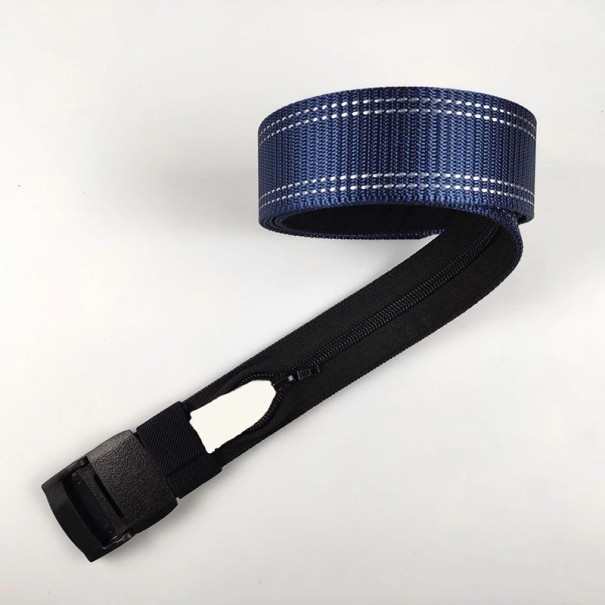 Ceinture avec poche cachée bleu foncé