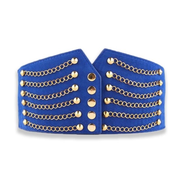 Ceinture corset pour femme L63 bleu