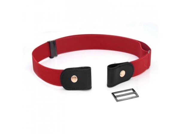 Ceinture élastique pour femme sans boucle rouge