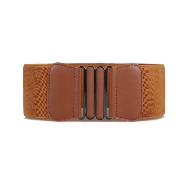 Ceinture élastique pour femmes L66 marron