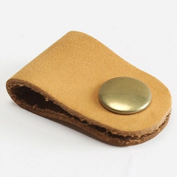 Ceinture en cuir pour câbles jaune