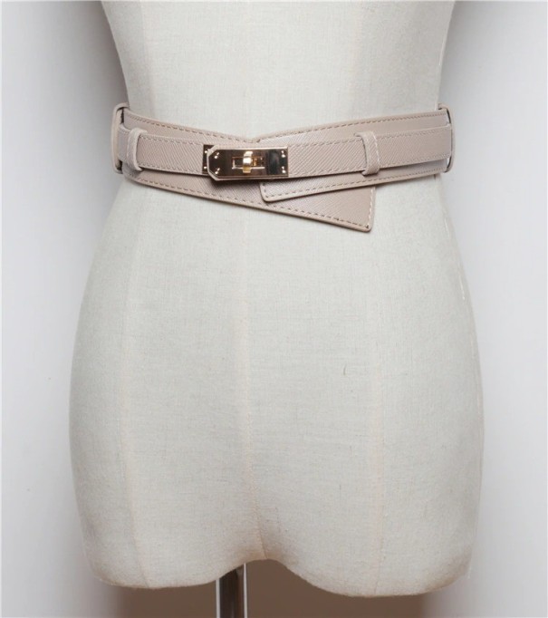 Ceinture en cuir pour femme L115 beige