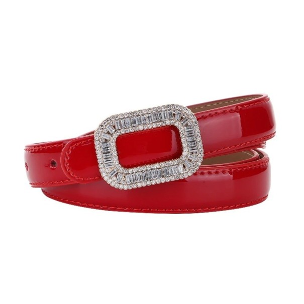 Ceinture en cuir pour femme L250 rouge