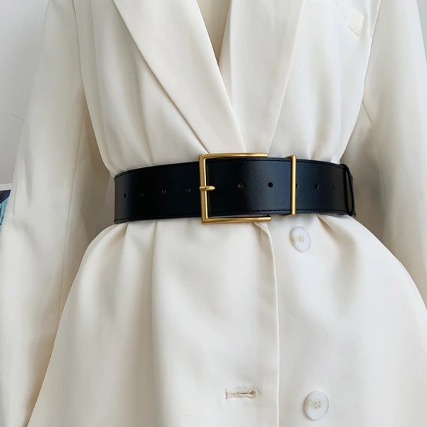 Ceinture en cuir pour femmes A2543 noir