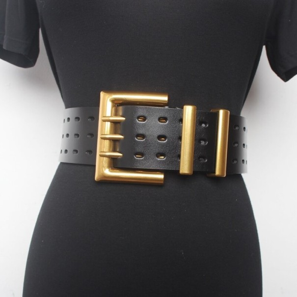 Ceinture en cuir pour femmes L137 noir