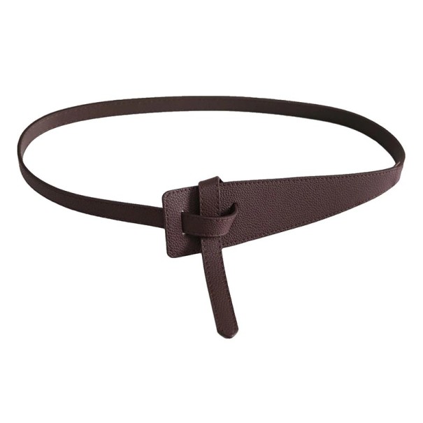 Ceinture en cuir pour femmes L31 marron foncé