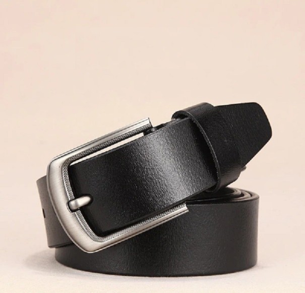 Ceinture en cuir pour homme L258 noir 115 cm 3
