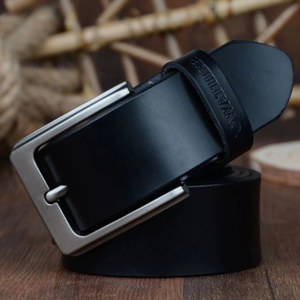 Ceinture en cuir pour homme L280 noir 120 cm
