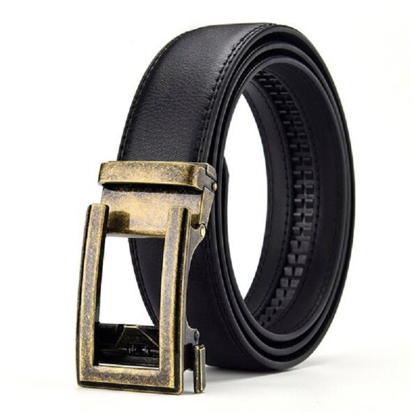 Ceinture en cuir pour homme L306 noir 120 cm 4