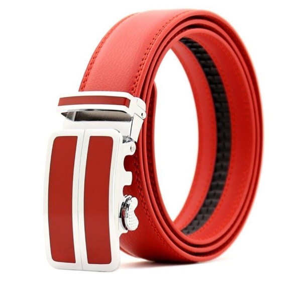 Ceinture en cuir pour homme L385 rouge 110 cm