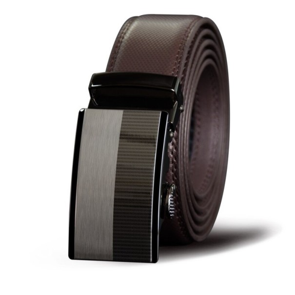 Ceinture en cuir pour homme L495 marron foncé 110 cm
