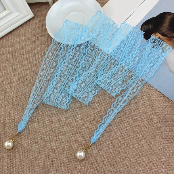 Ceinture en dentelle pour femme L230 bleu clair