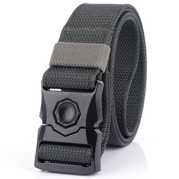 Ceinture en tissu L421 gris foncé