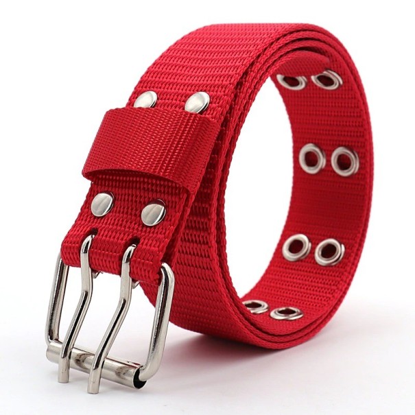 Ceinture en tissu L437 rouge 120 cm