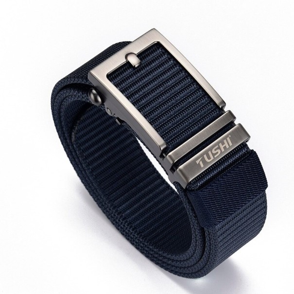 Ceinture en tissu pour homme L463 bleu foncé 2