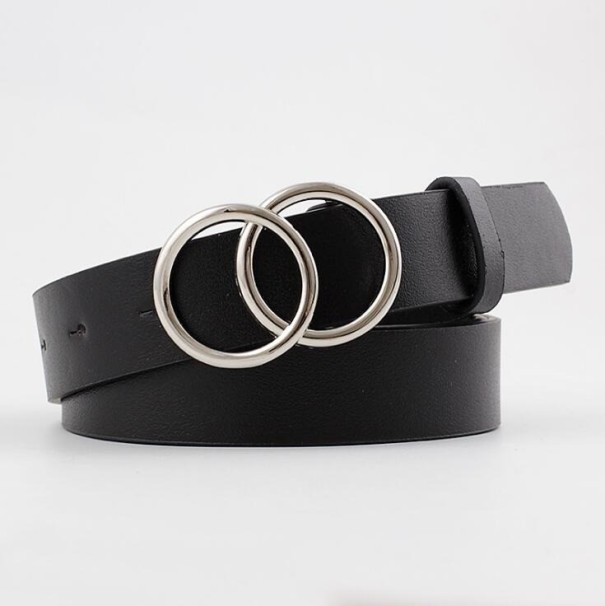 Ceinture femme avec boucle ronde double 10