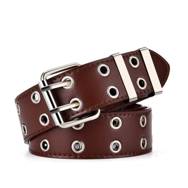 Ceinture Femme avec Ouvertures marron foncé 2
