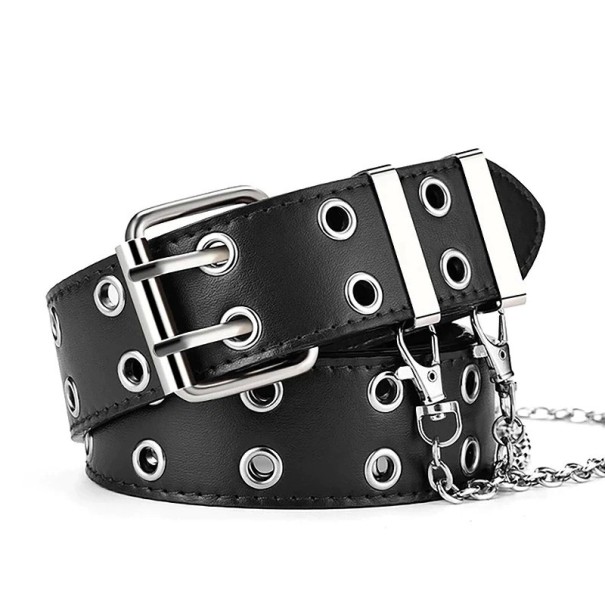 Ceinture Femme avec Ouvertures noir 1