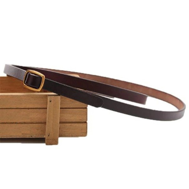 Ceinture fine pour femme L204 café