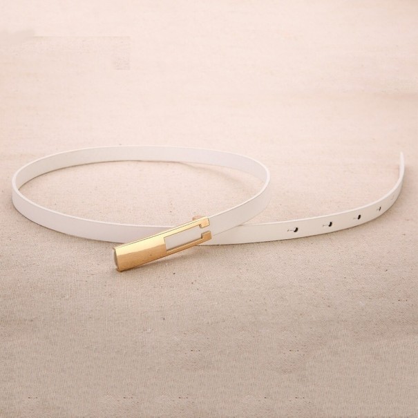 Ceinture fine pour femmes L93 blanc