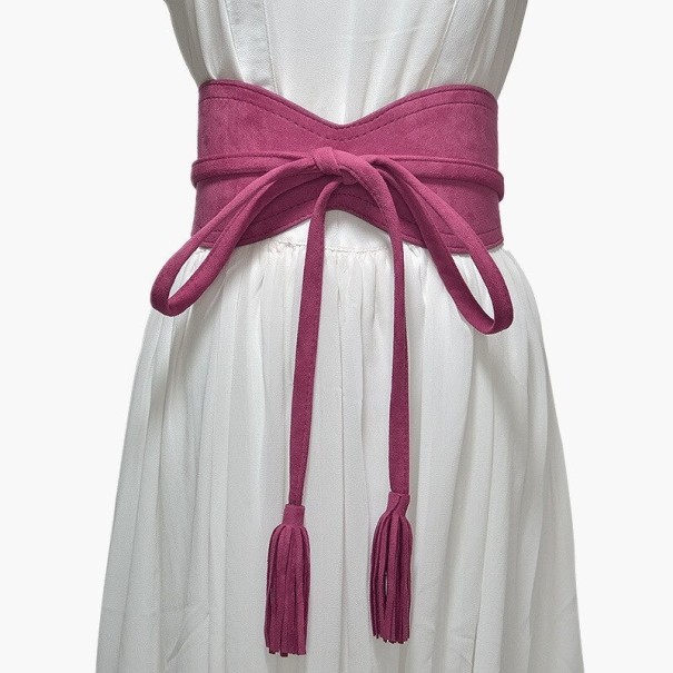 Ceinture large pour femmes L175 bordeaux