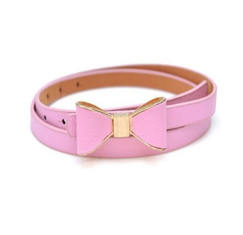 Ceinture moderne pour femmes avec nœud rose clair