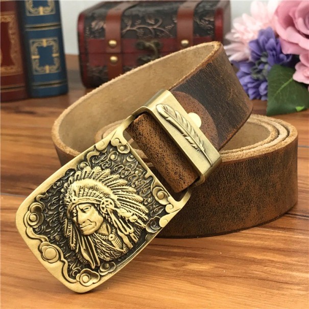 Ceinture pour homme avec indien 105 cm