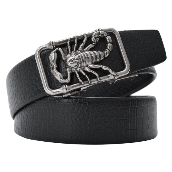 Ceinture pour homme avec scorpion L372 argenté 110 cm