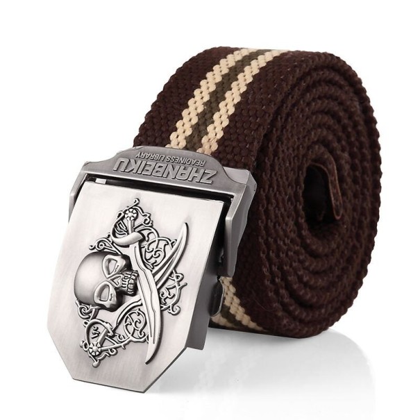 Ceinture pour homme avec tête de mort L367 130 cm 10
