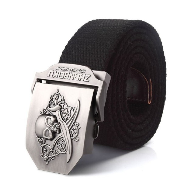 Ceinture pour homme avec tête de mort L367 130 cm 5